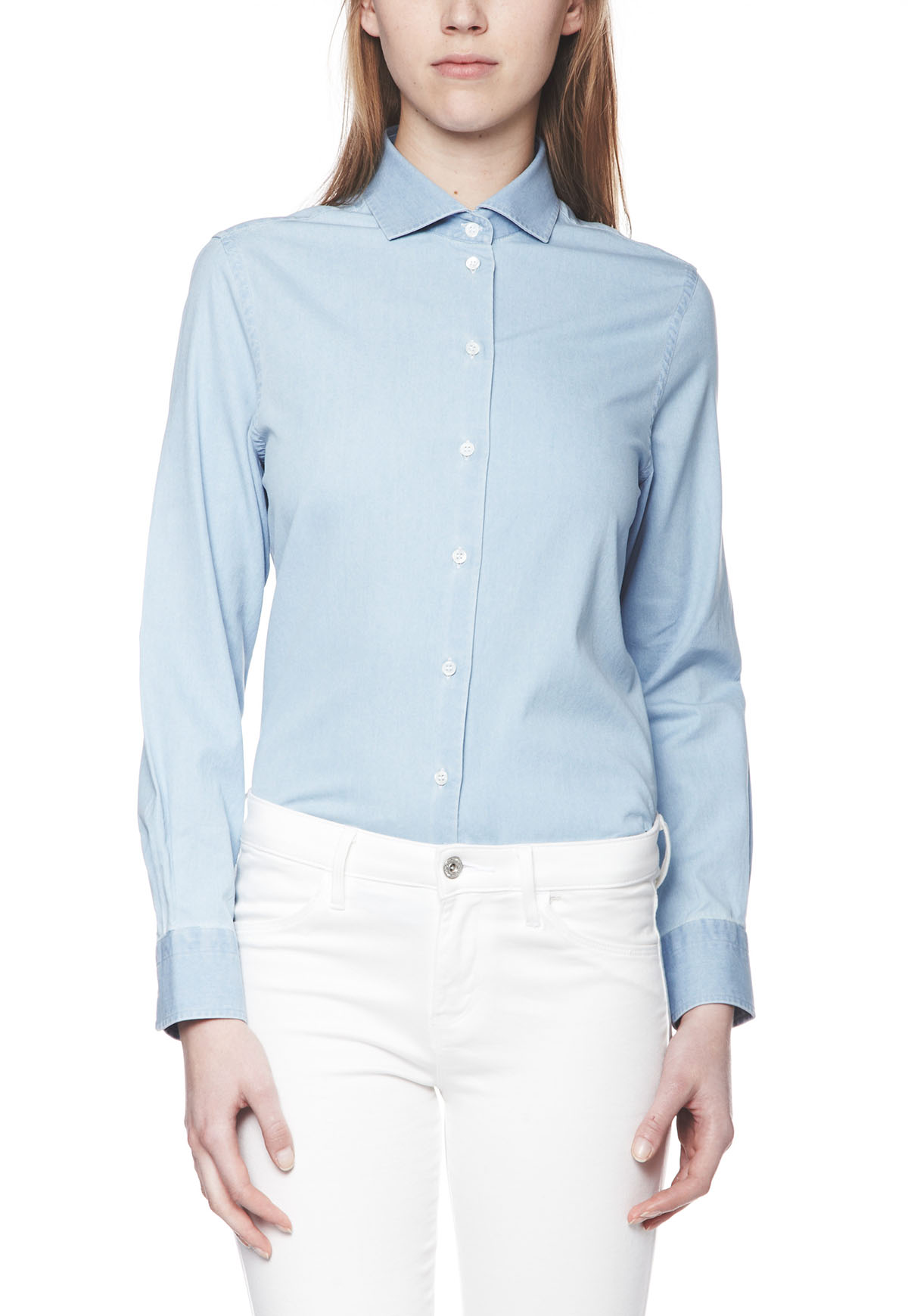 chemise-femme-manches-longues-nathan-twill-bleu-moyen-uni-coton-face-alain-figaret-an0570407025.jpg