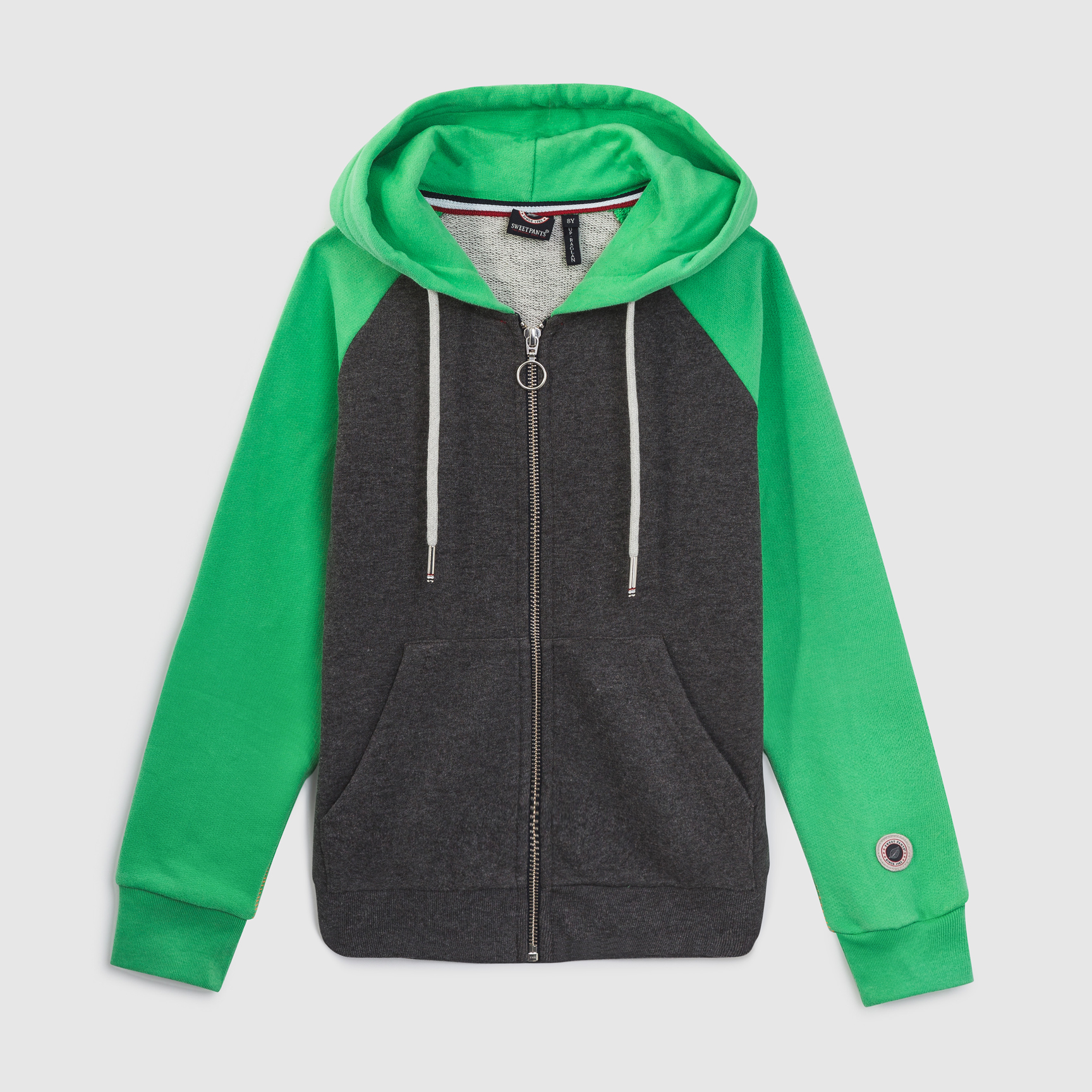 TKID ZIP UP RAGNAN C GREY MARL GREEN-1.jpg