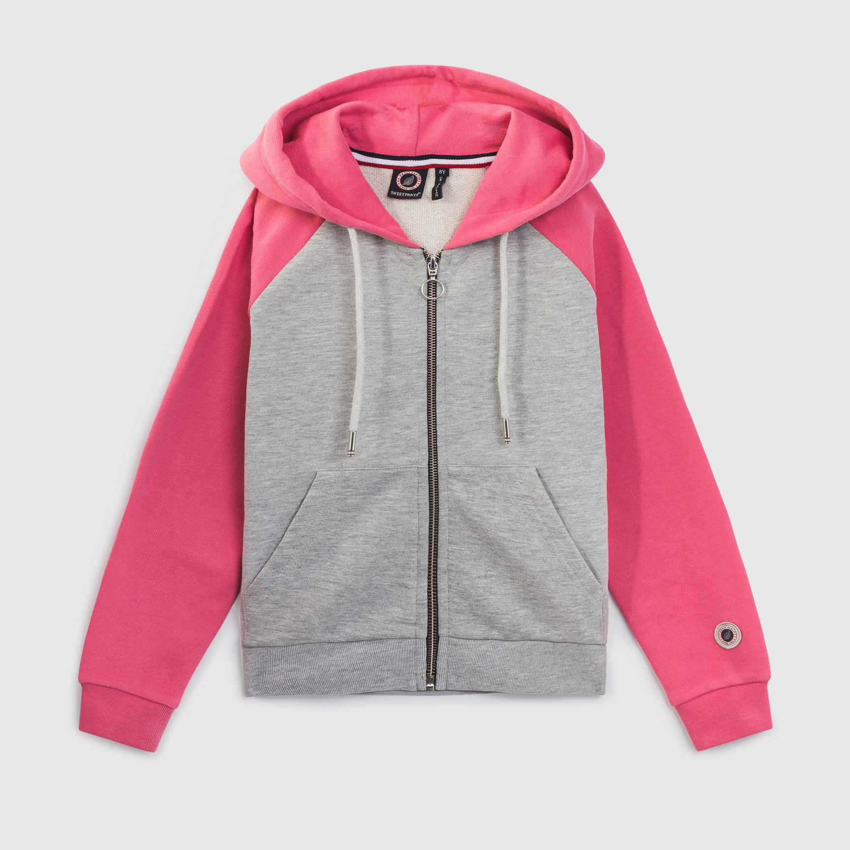 TKID ZIP UP RAGNAN C GREY MARL PINK-1.jpg